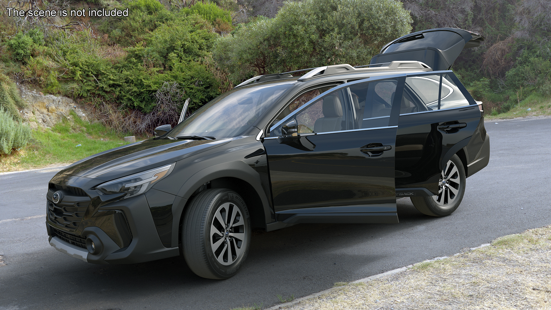 3D model Black Crossover Subaru Outback 2025