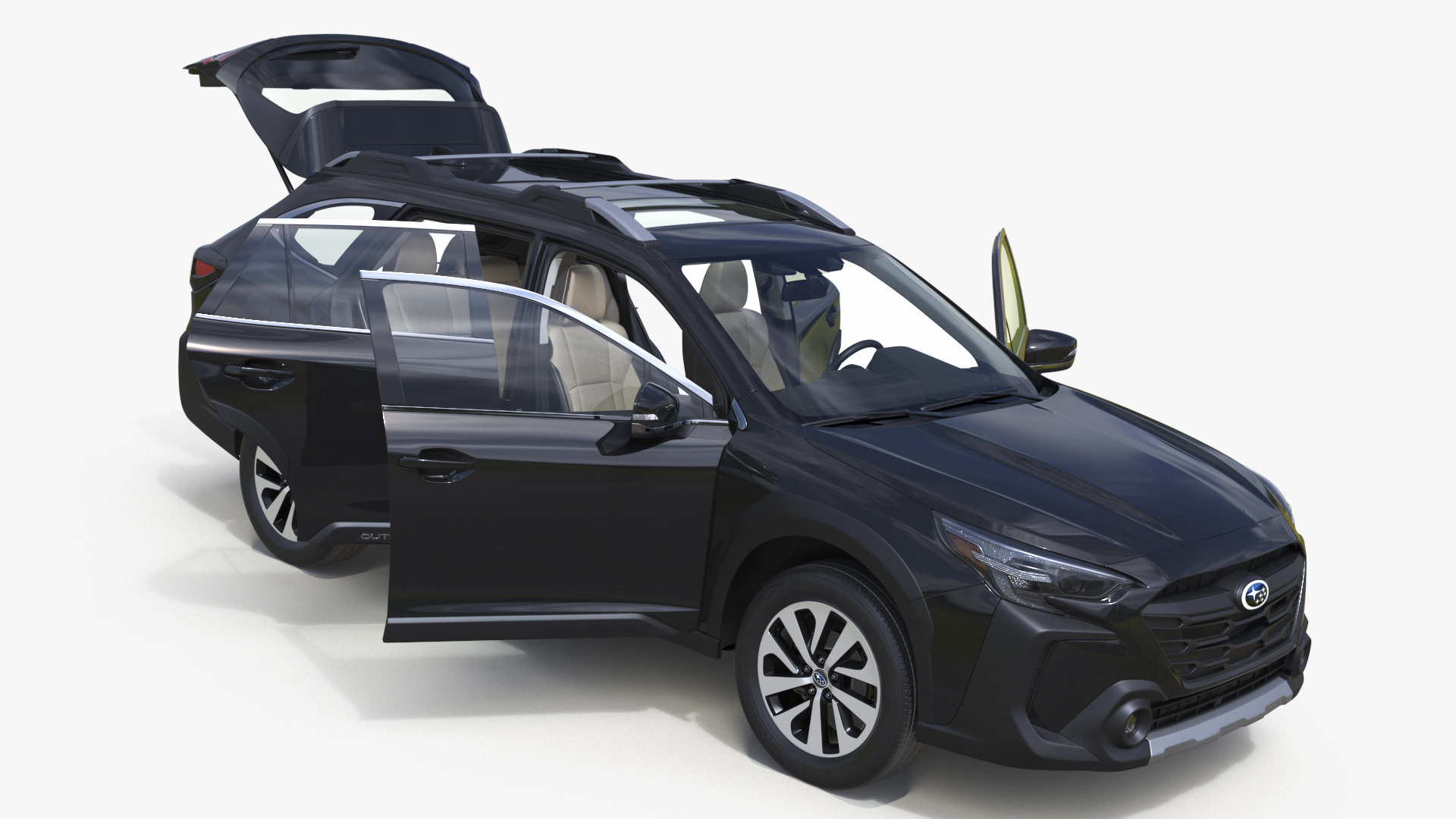 3D model Black Crossover Subaru Outback 2025