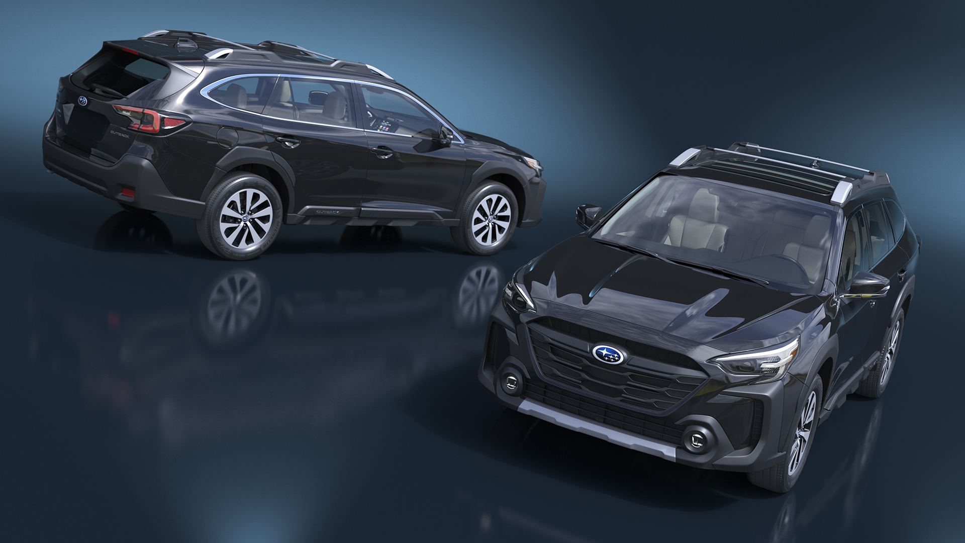 3D model Black Crossover Subaru Outback 2025