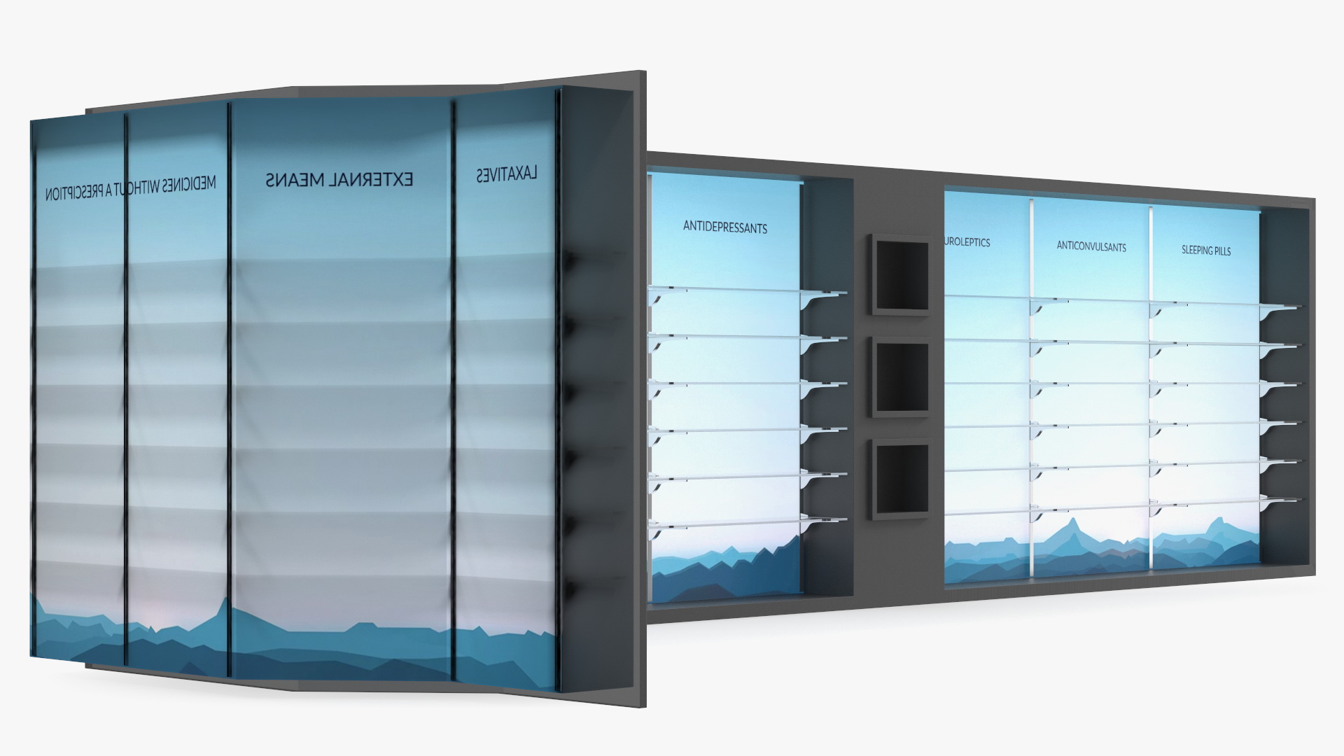 Pharmacy Display Stand 3D