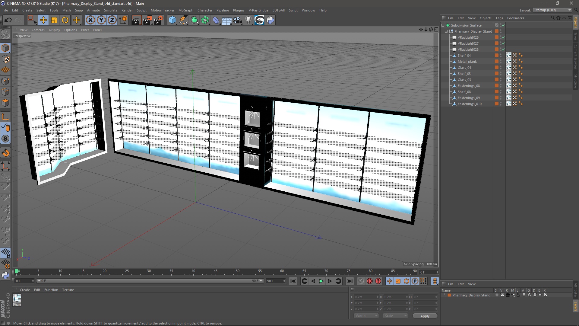 Pharmacy Display Stand 3D