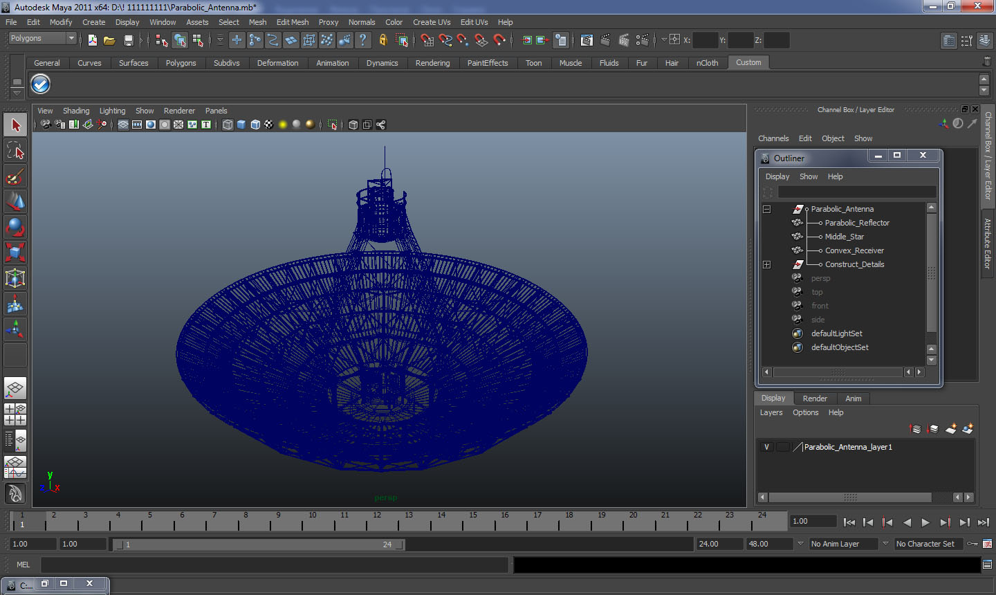 Parabolic Antenna 3D