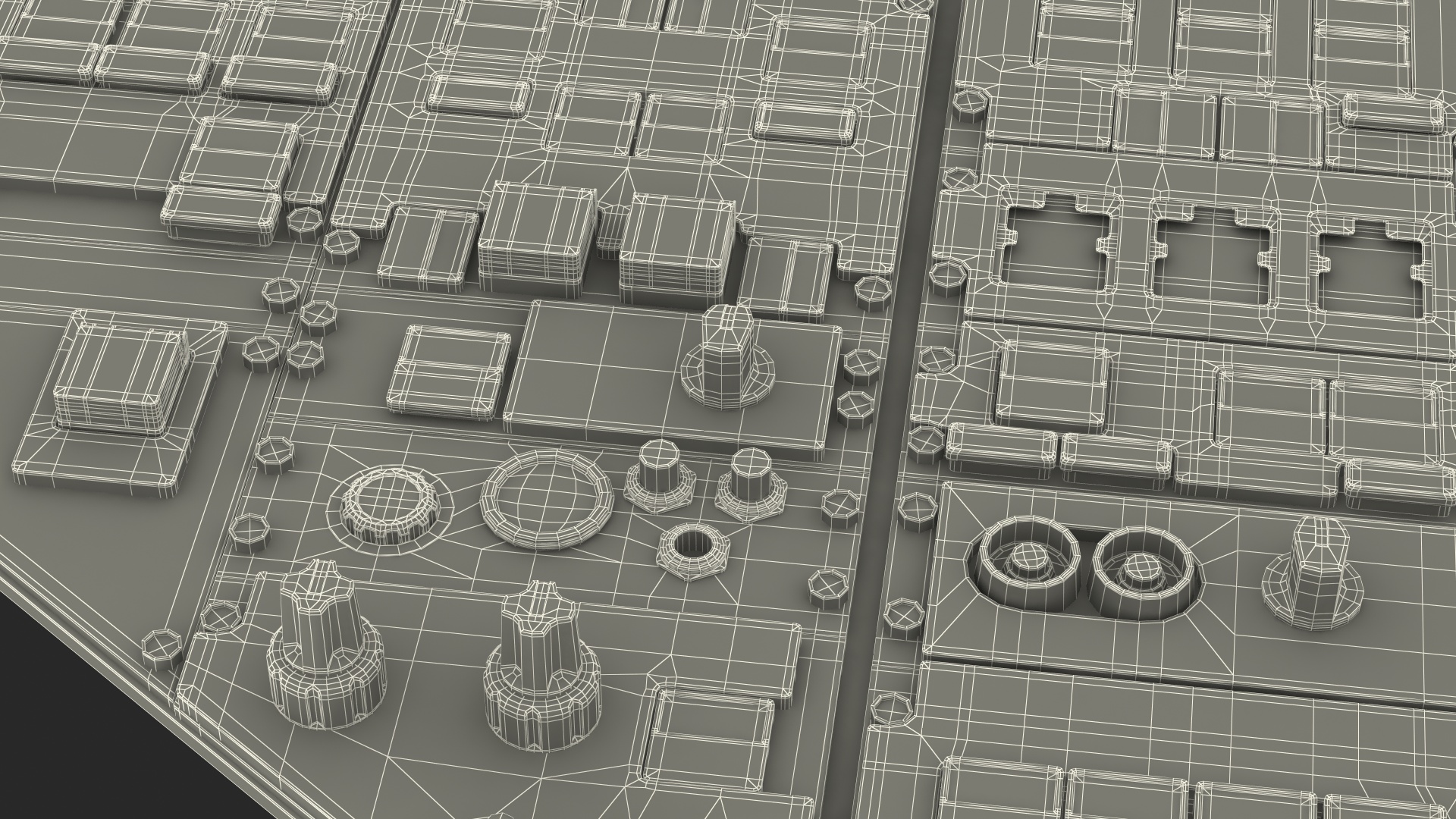 Airplane Control Panel Dashboard 3D