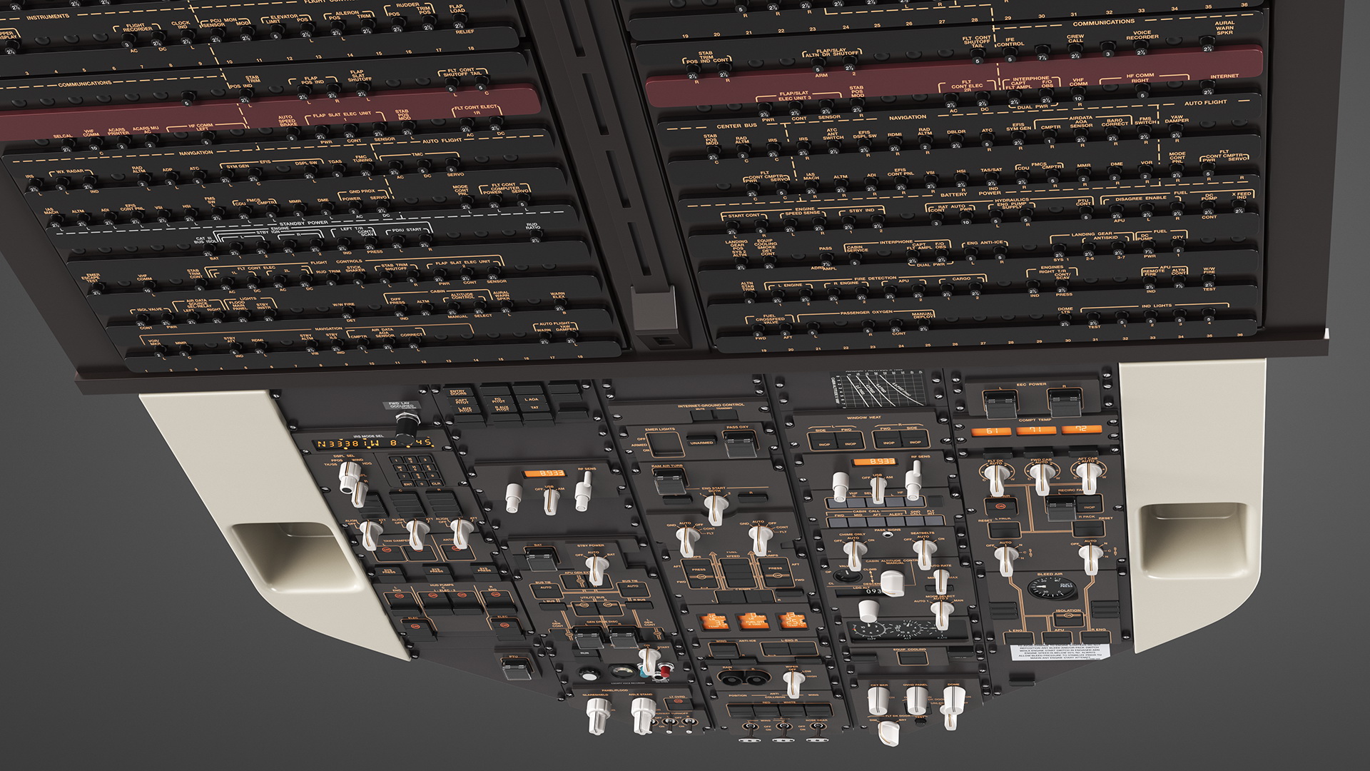 Airplane Control Panel Dashboard 3D