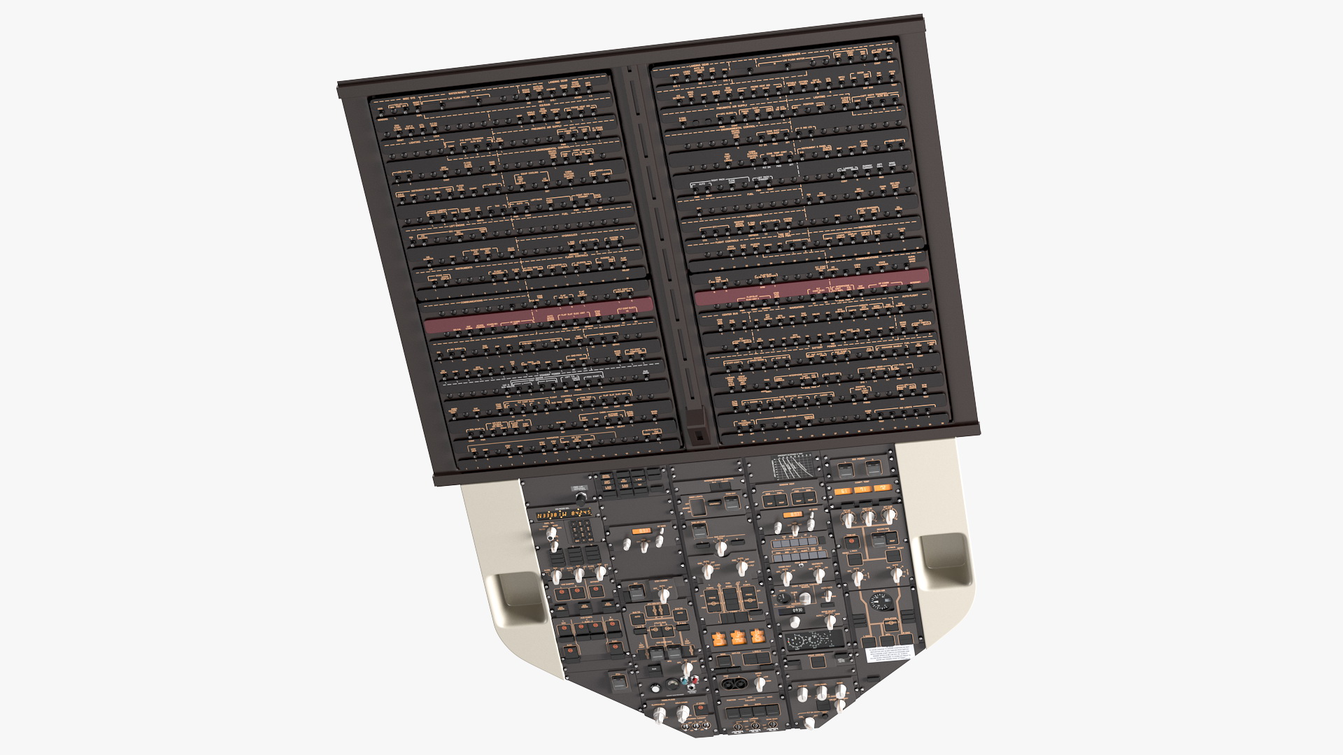 Airplane Control Panel Dashboard 3D