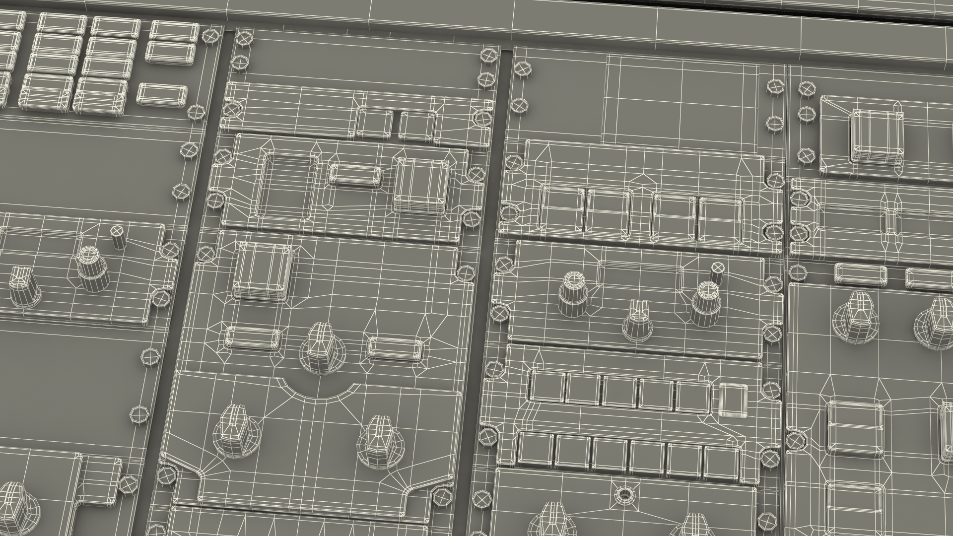 Airplane Control Panel Dashboard 3D