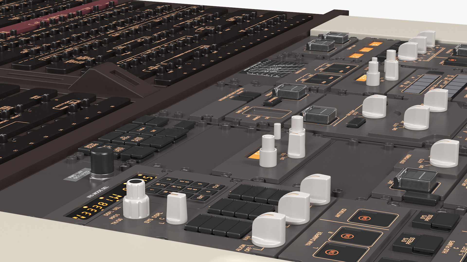 Airplane Control Panel Dashboard 3D