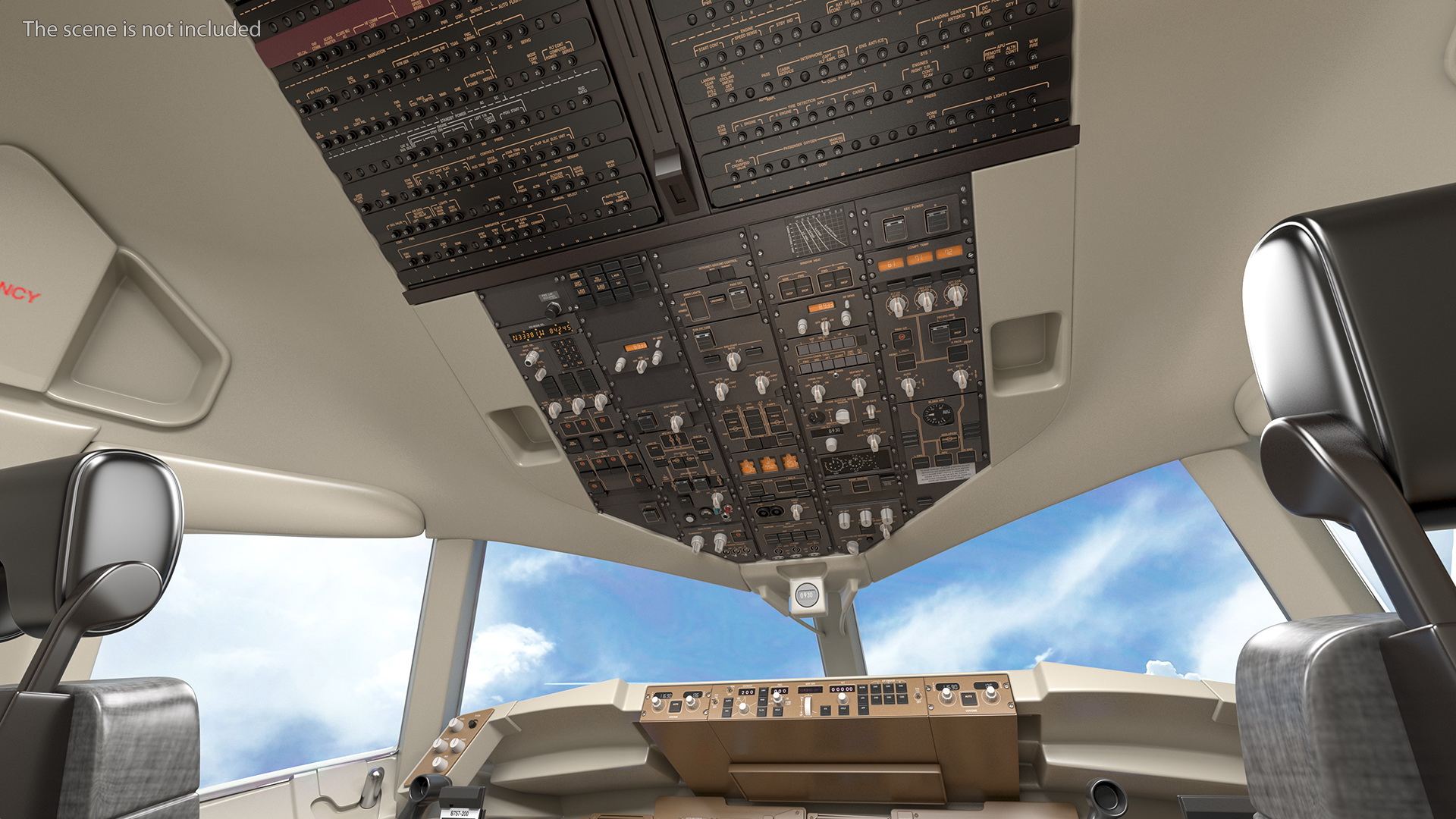 Airplane Control Panel Dashboard 3D