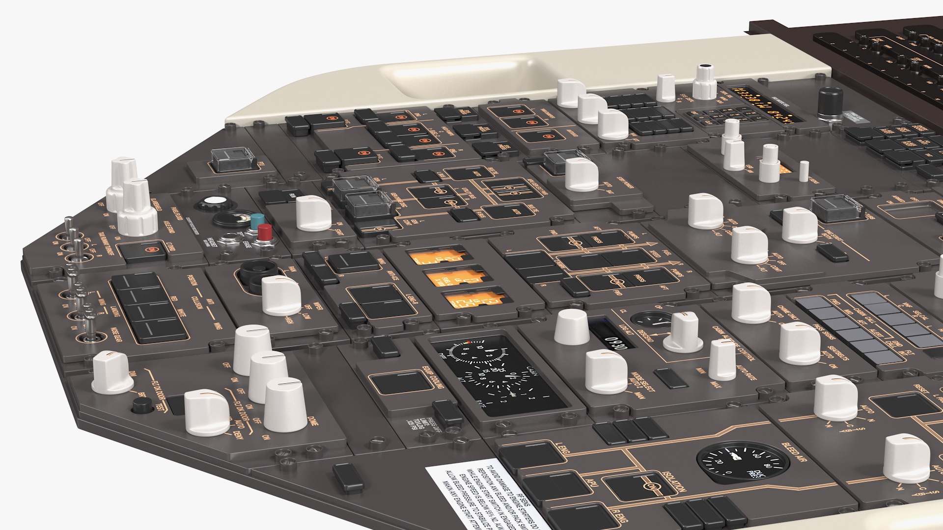 Airplane Control Panel Dashboard 3D