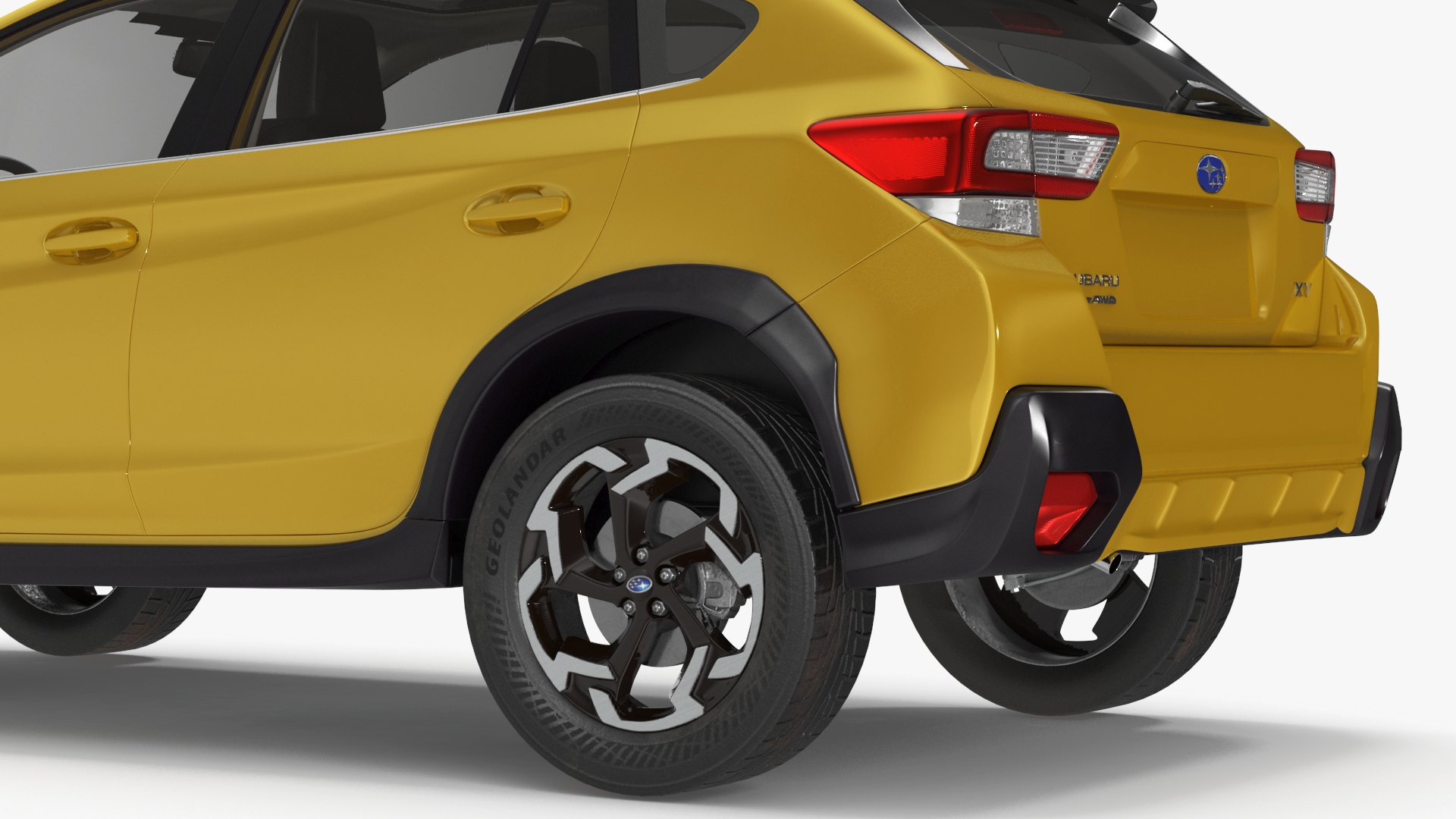 3D 2020 Subaru XV SUV Simple Interior Yellow