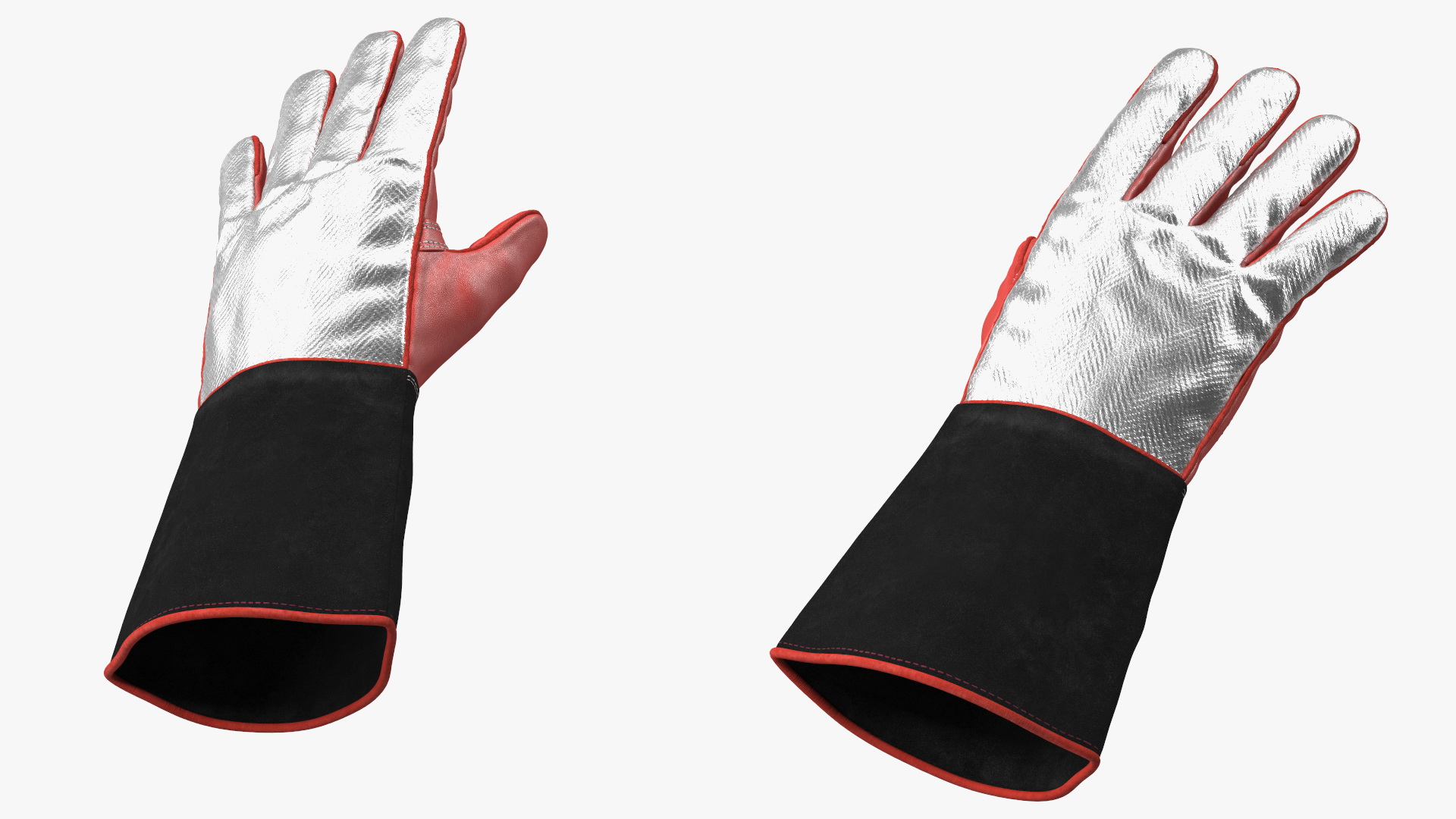 3D model Aluminized Heat Resistant Welding Gloves