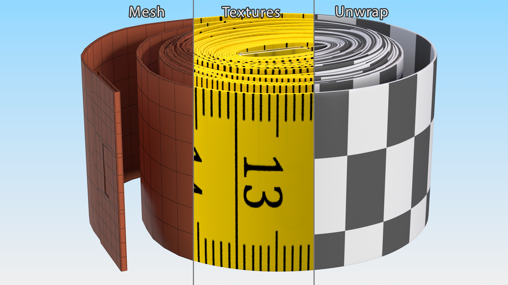 3D model Roll of Yellow Tailoring Meter