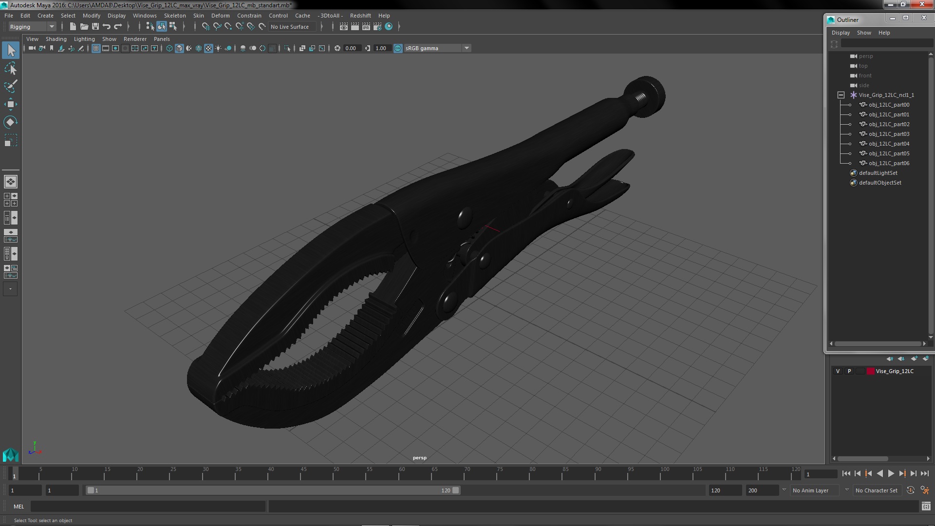 Vise Grip 12LC 3D model