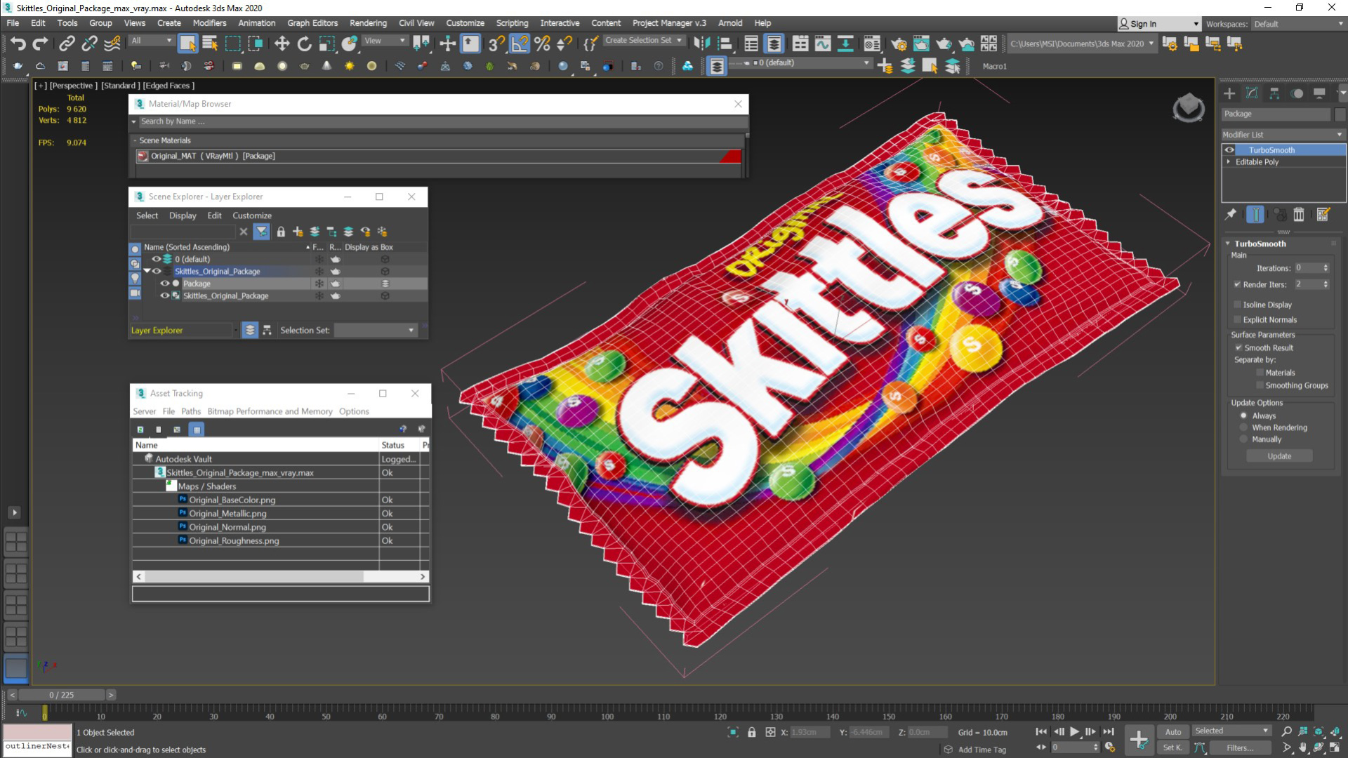 3D model Skittles Original Package