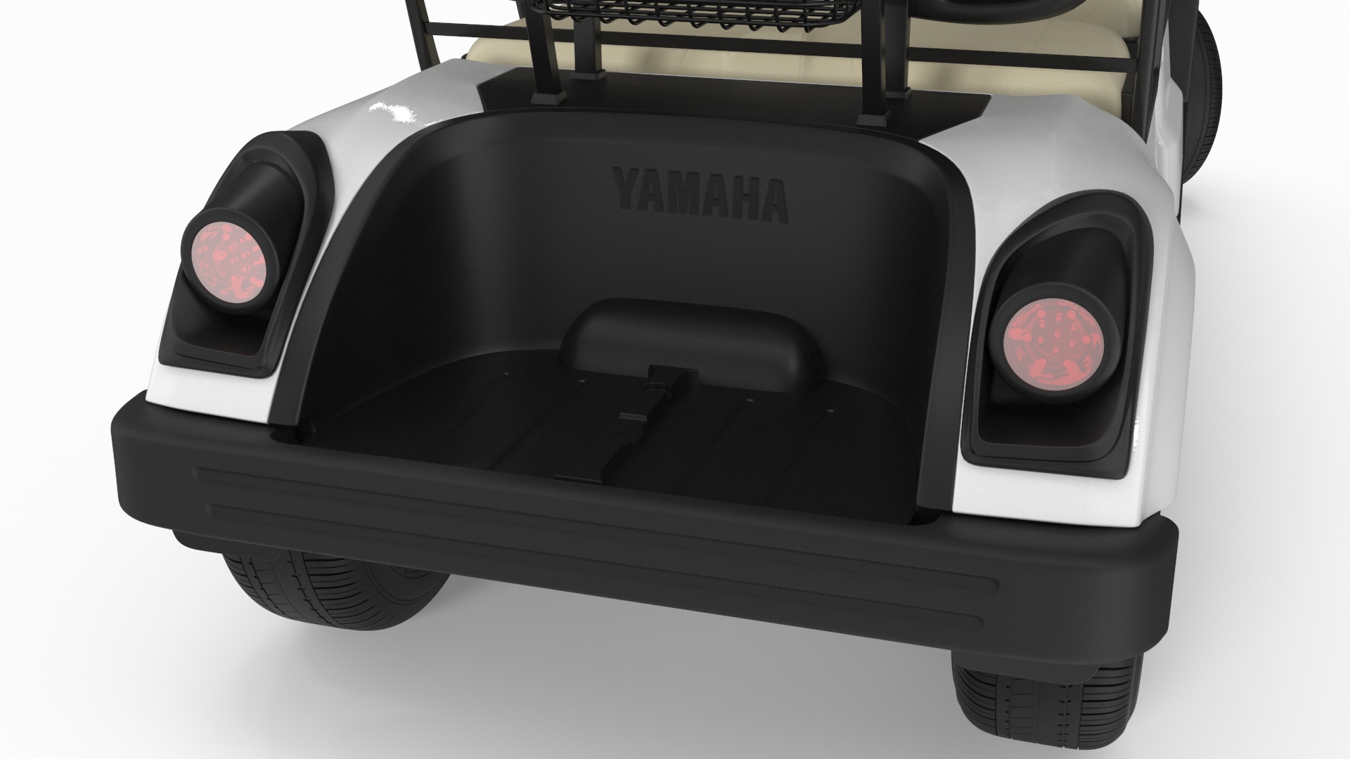 Resort Electric Car Yamaha Four Seat Rigged for Maya 3D