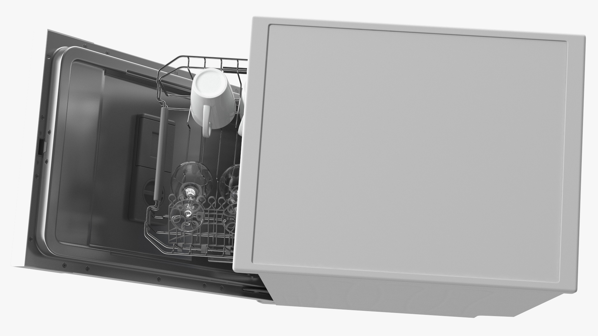 3D model Dishwasher Samsung With Dishes