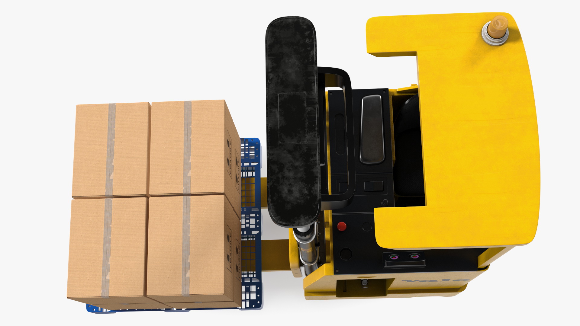 Yale Electric Forklift with Pallet Load 3D model