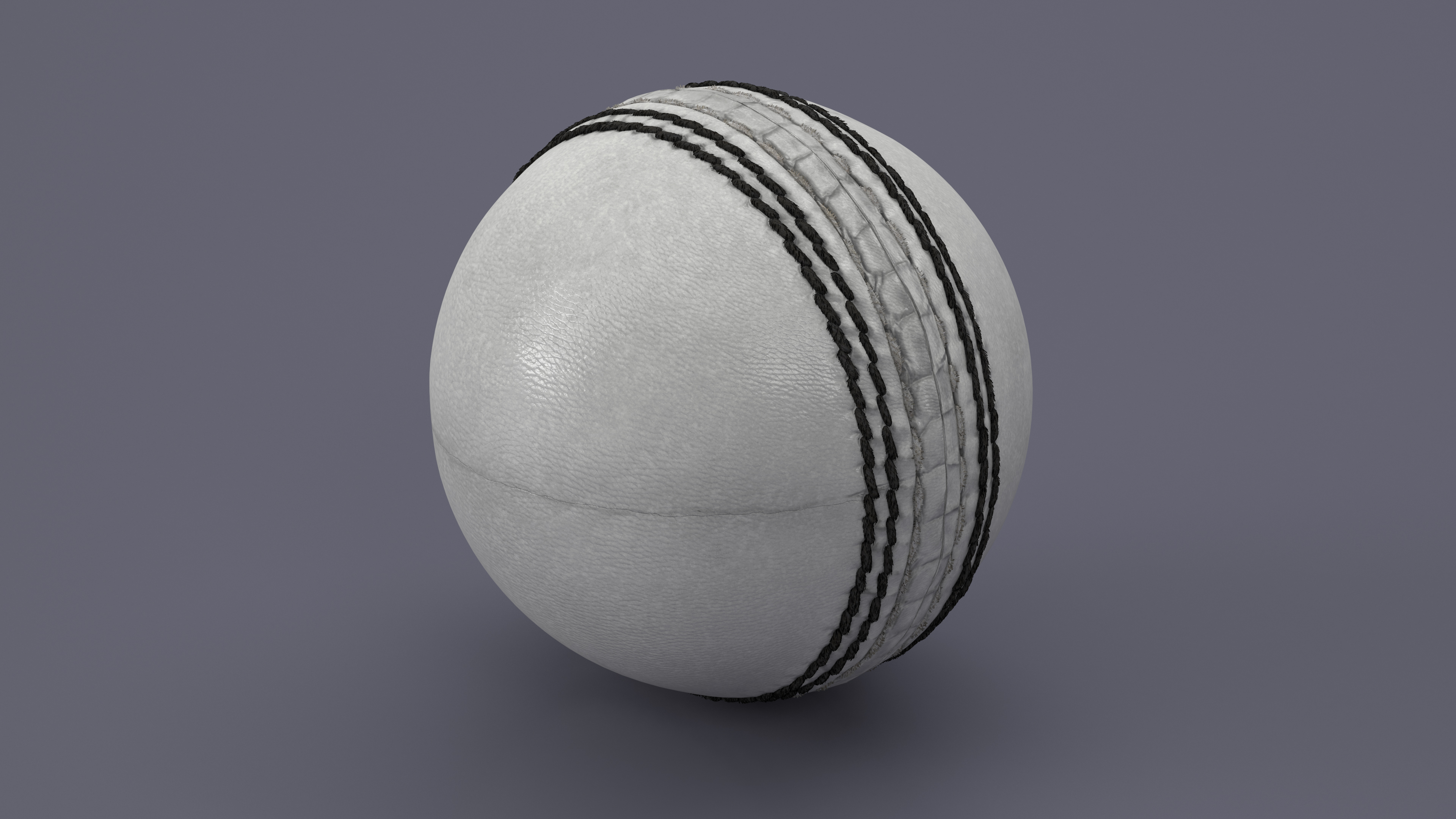 Cricket Ball White Fur 3D