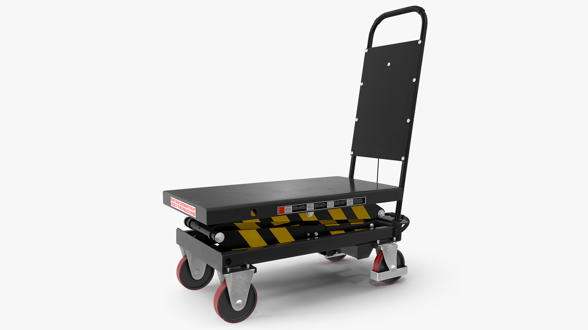 Mobile Hydraulic Scissor Trolley Lifted 3D model