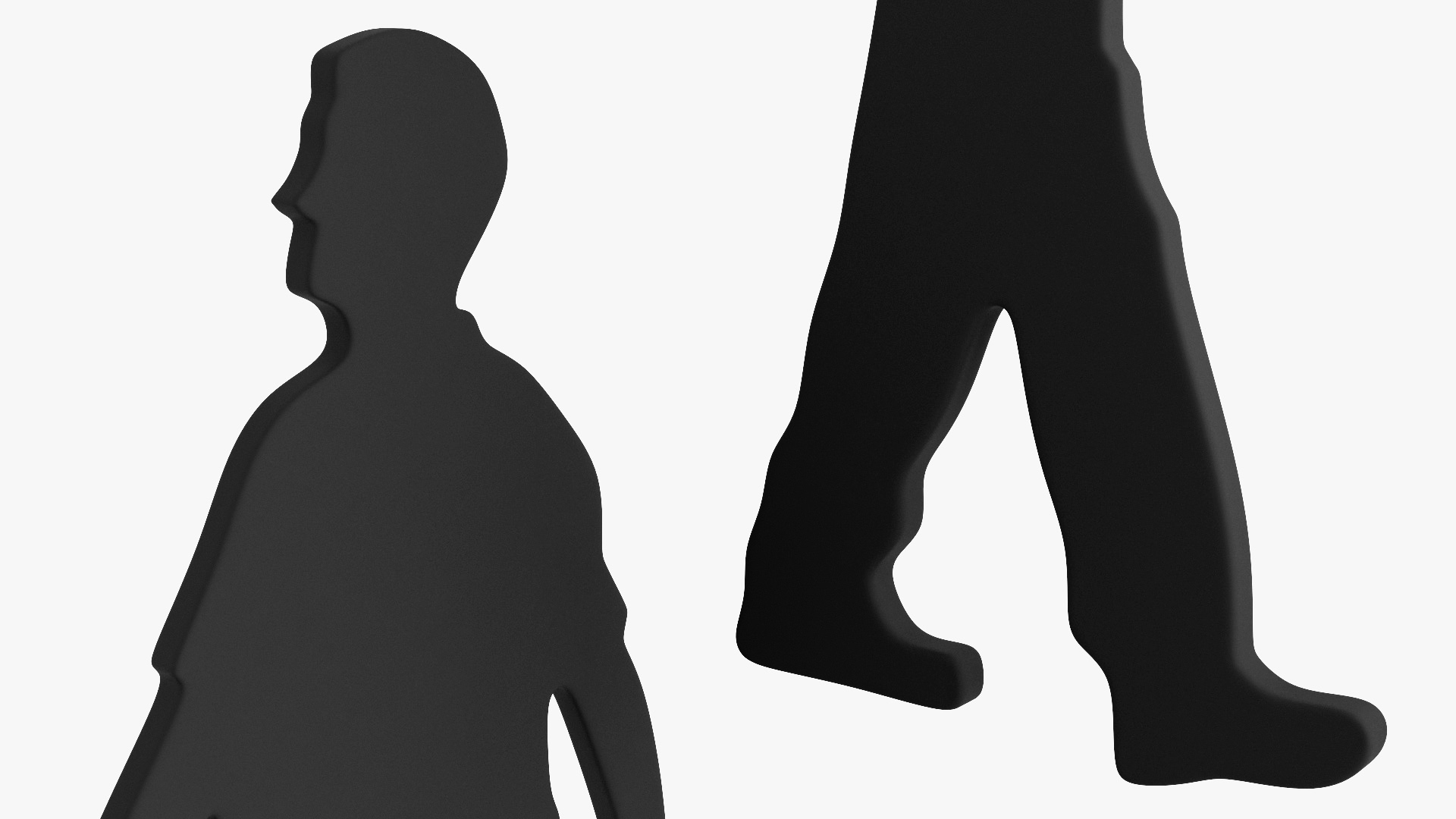 Walking Man Silhouette 3D