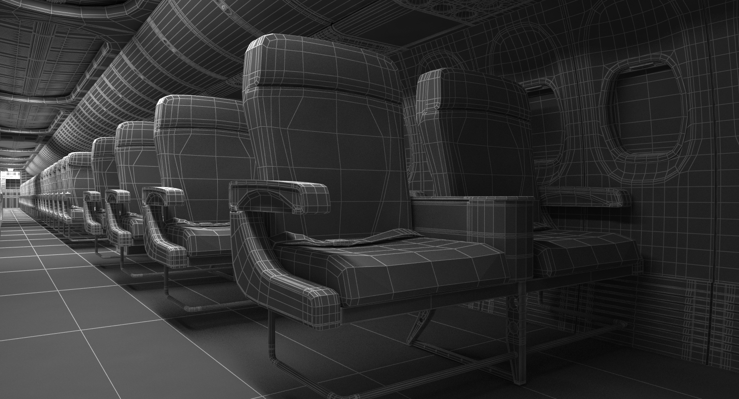 3D model Boeing 737 900 with Interior and Cockpit Ryanair Rigged