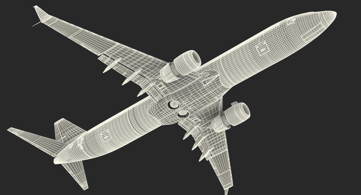 3D model Boeing 737 900 with Interior and Cockpit Ryanair Rigged