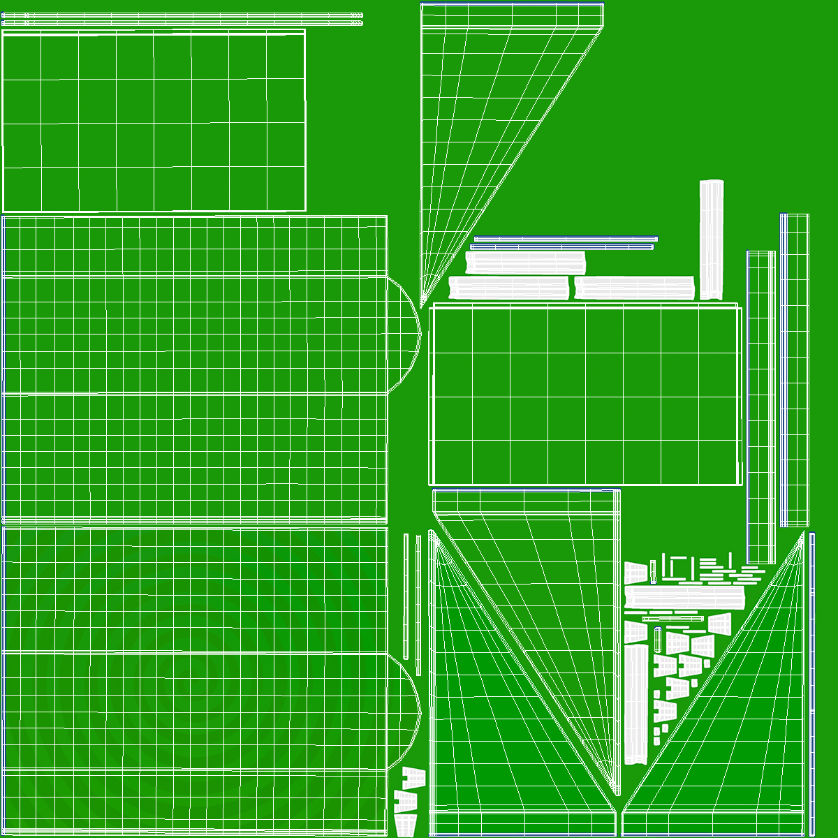 3D Green Counter Top Display with Goods