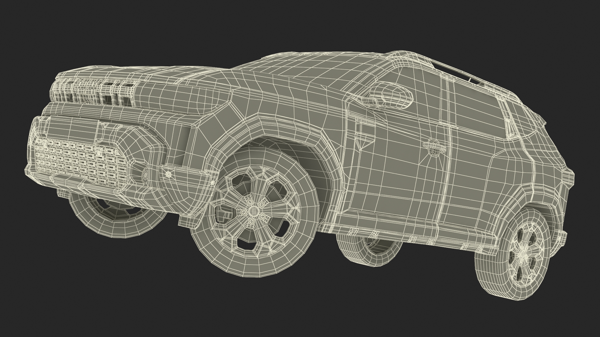 Modern Crossover SUV Green Rigged for Maya 3D