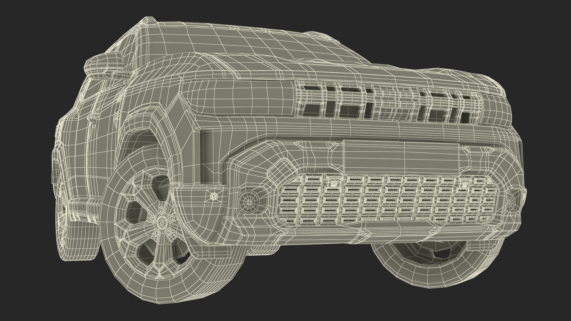 Modern Crossover SUV Green Rigged for Maya 3D