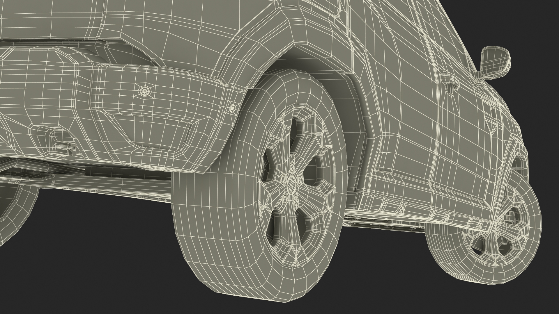 Modern Crossover SUV Green Rigged for Maya 3D