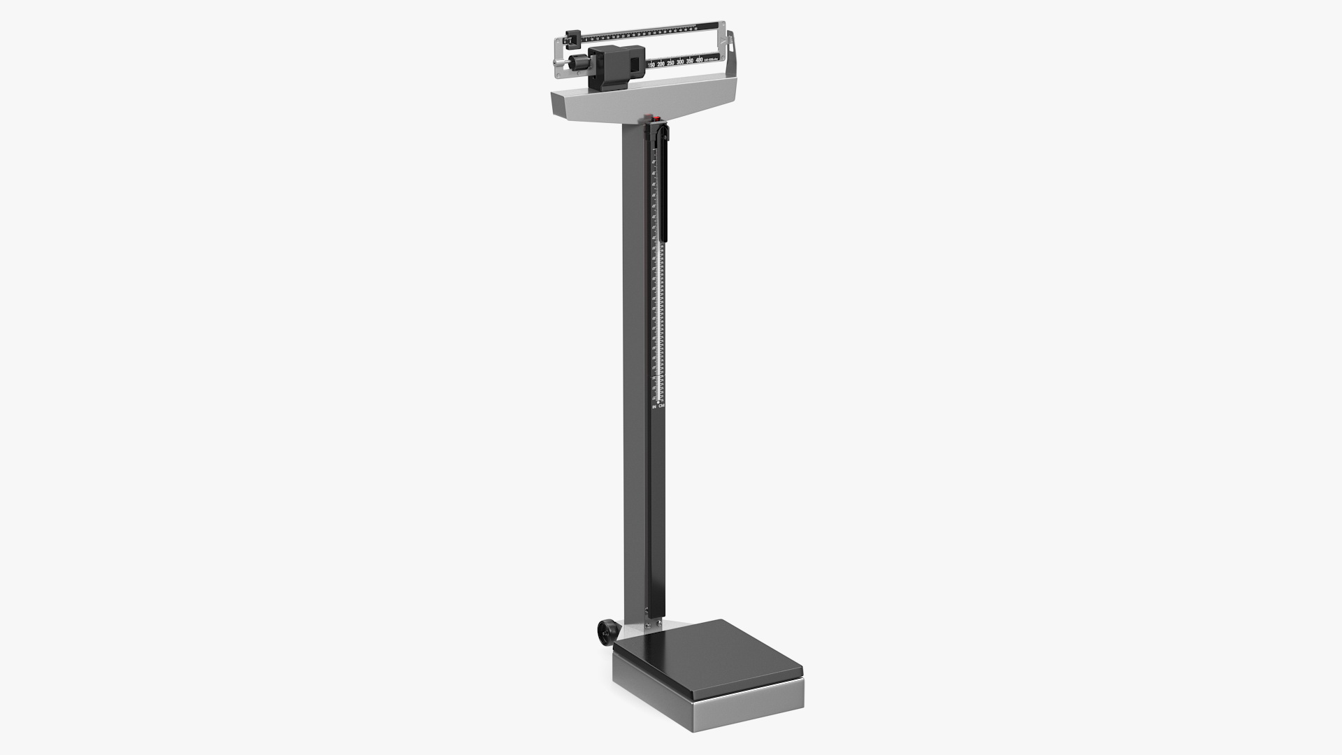 Mechanical Patient Weighing Scale with Height Rod 3D model