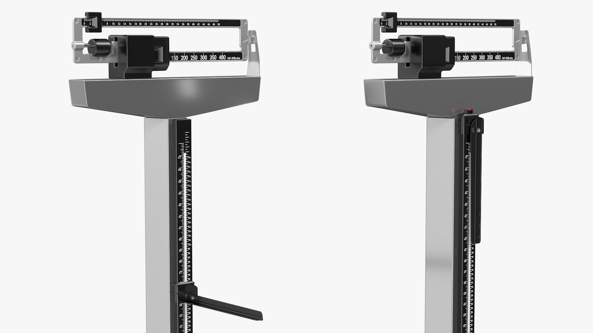 Mechanical Patient Weighing Scale with Height Rod 3D model