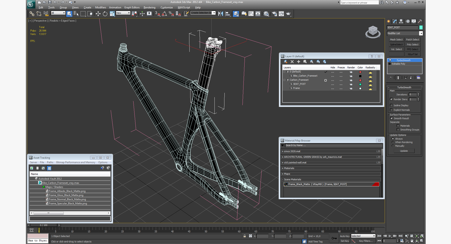 3D model Bike Carbon Frameset