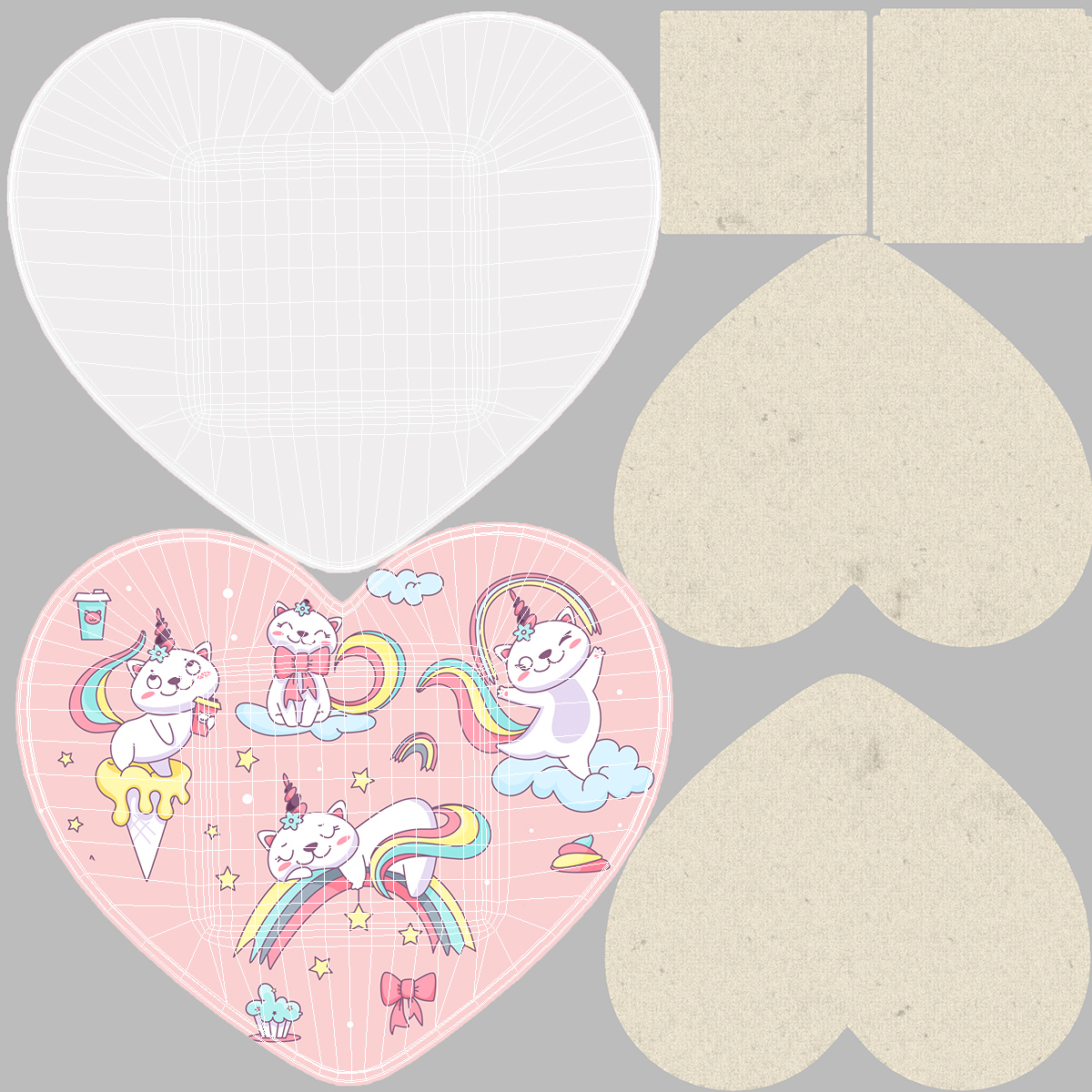 3D model Heart Shaped Band Aid for Kids