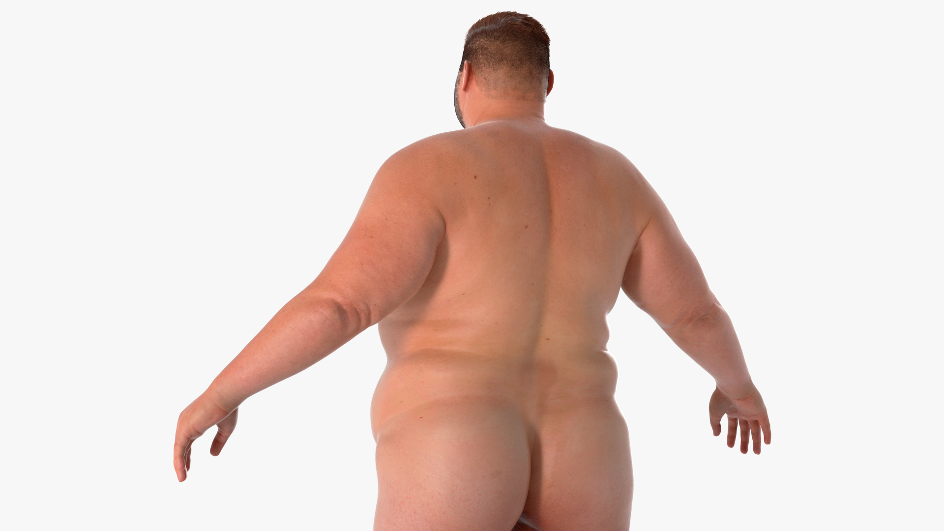 Naked Fat Man Fur 3D