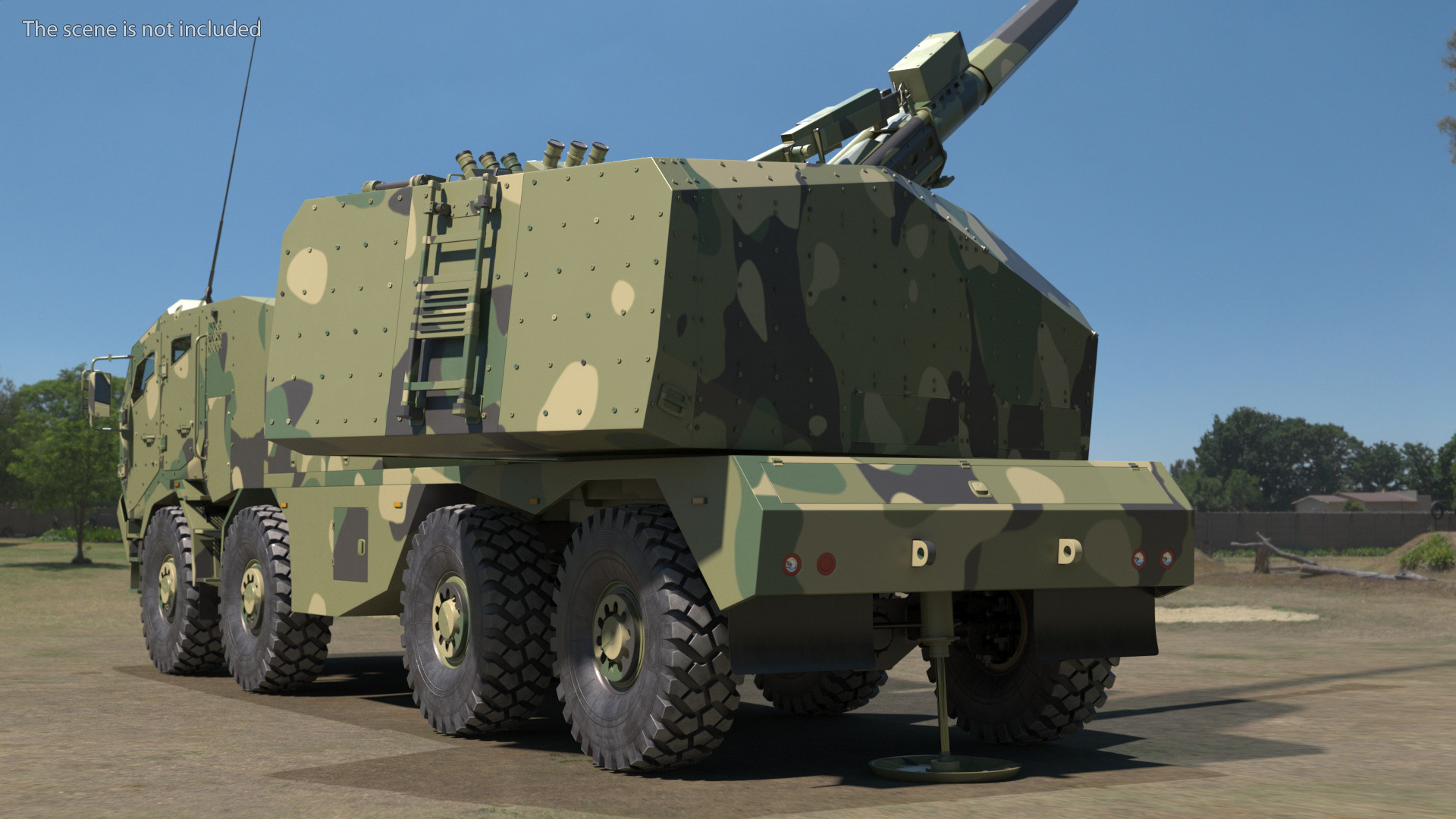 3D Artillery Self Propelled Howitzer in Full Readiness