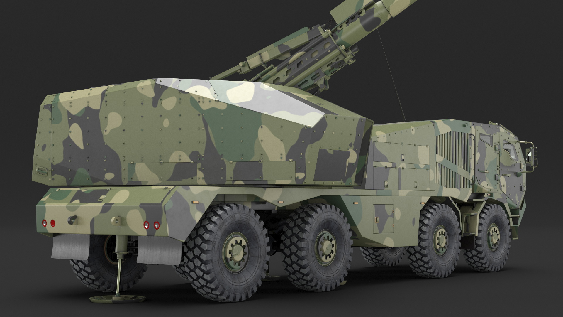 3D Artillery Self Propelled Howitzer in Full Readiness