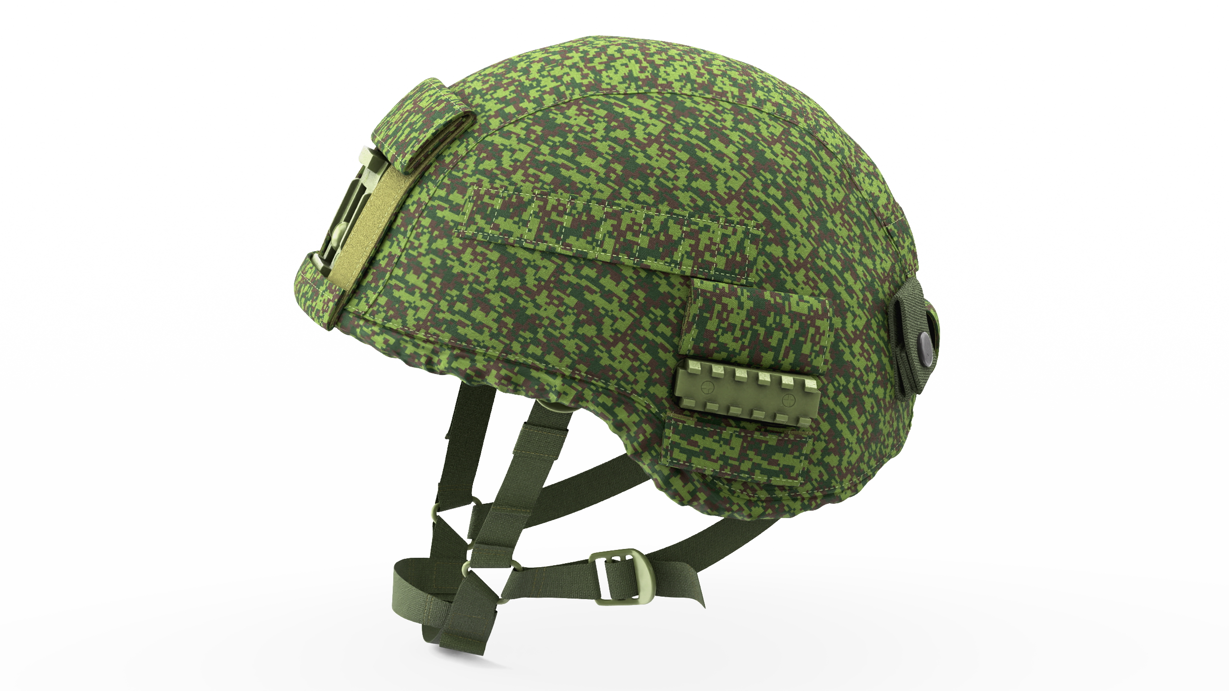 3D model Green Helmet Ratnik Dark Green Case