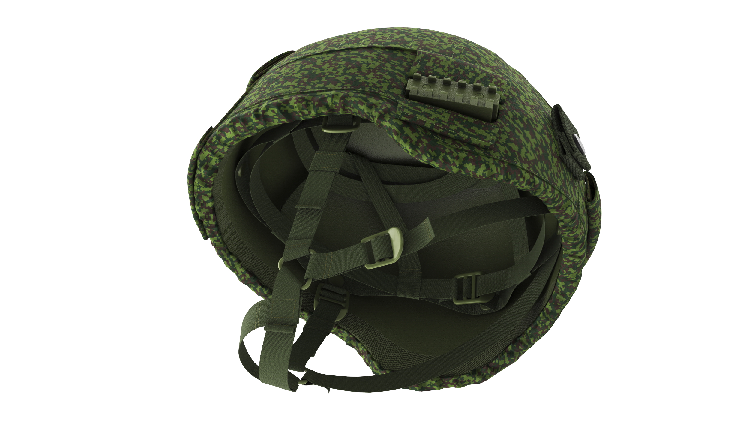 3D model Green Helmet Ratnik Dark Green Case