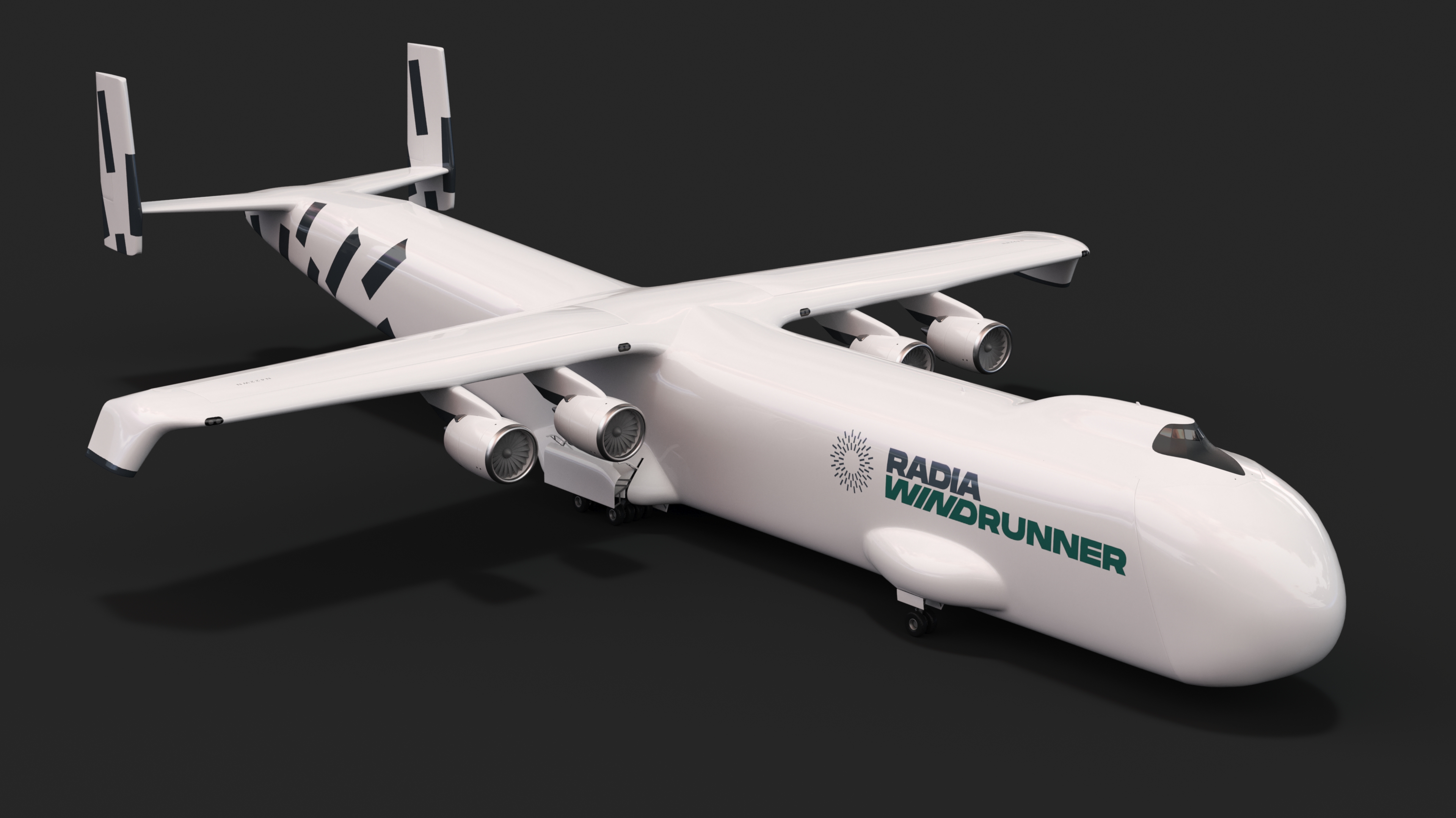 3D Radia Windrunner Cargo Airplane Rigged model