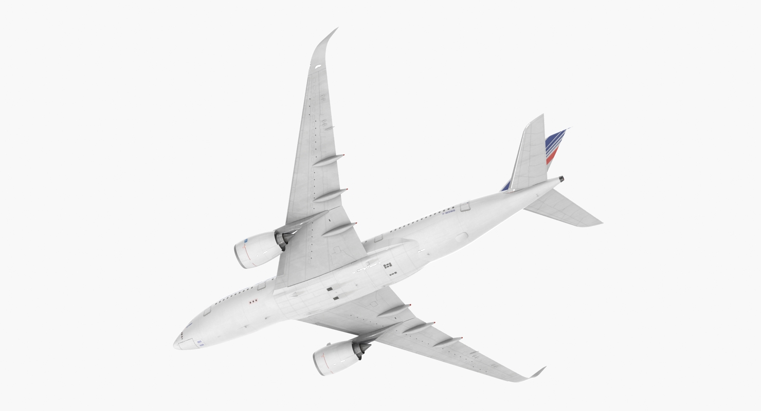 3D Airbus A350 800 Air France Rigged model