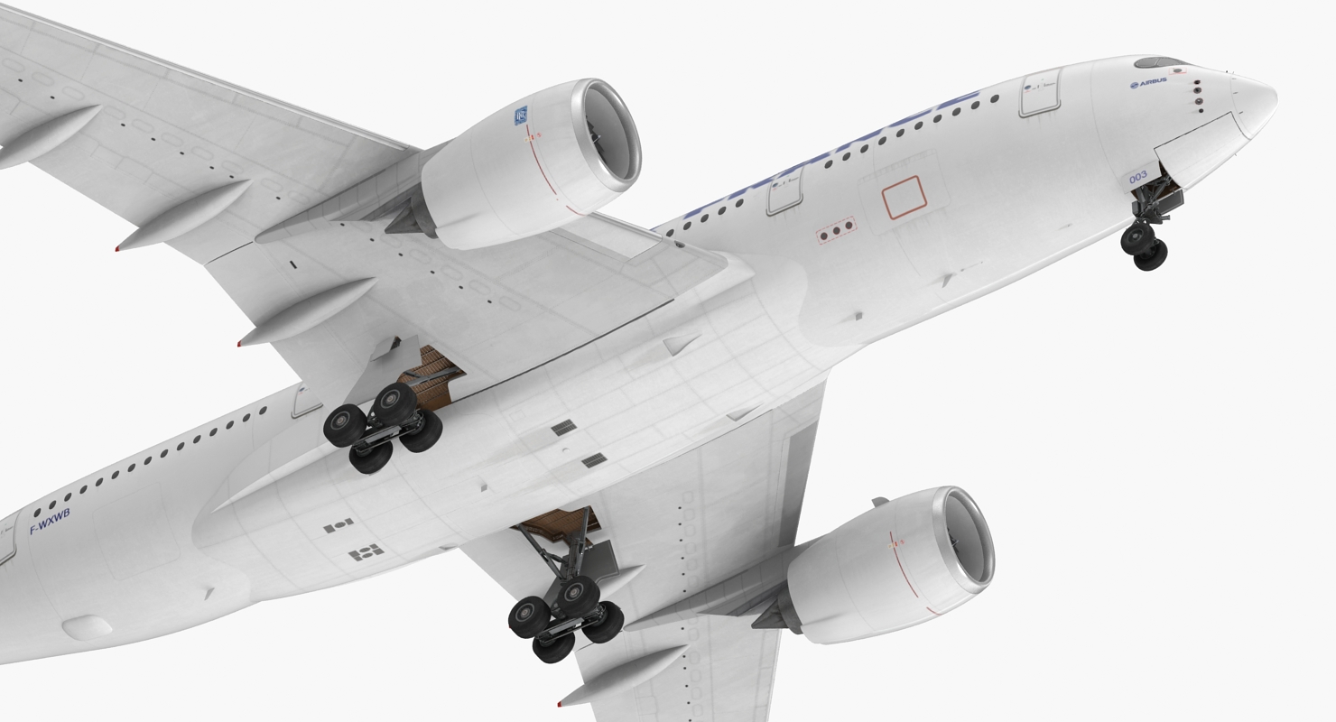 3D Airbus A350 800 Air France Rigged model