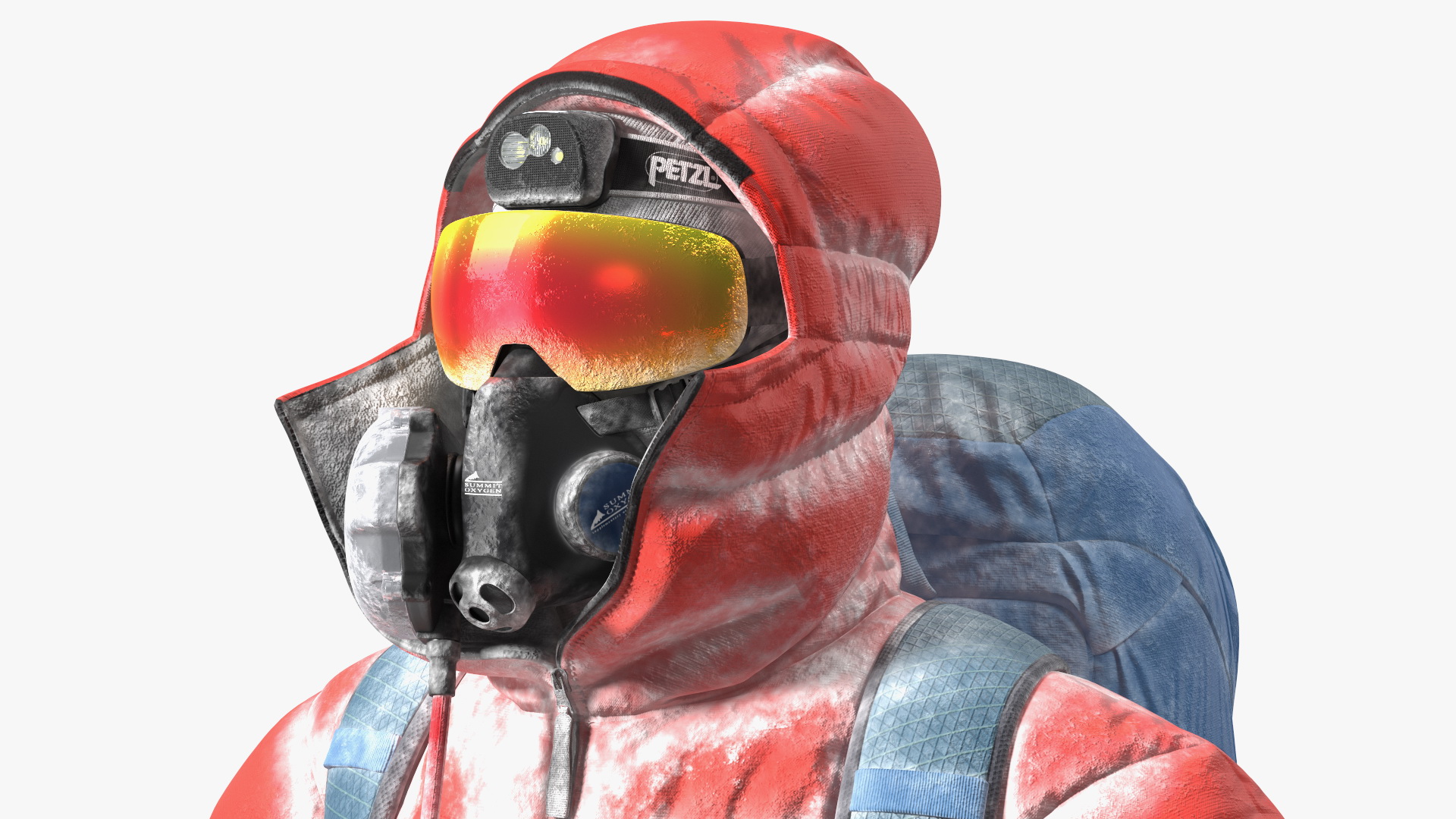 3D model Everest Climber in a Snow-Covered Suit Rigged