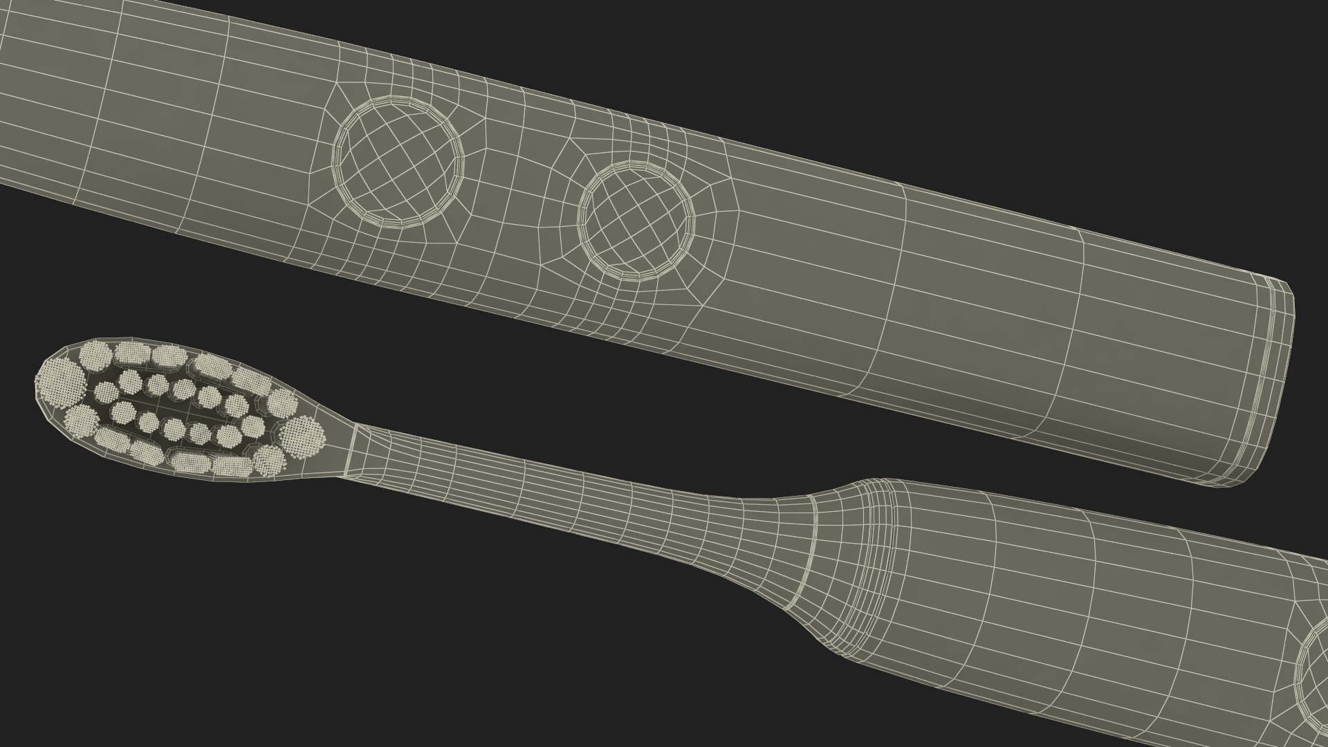 3D Glass with Toothbrushes model