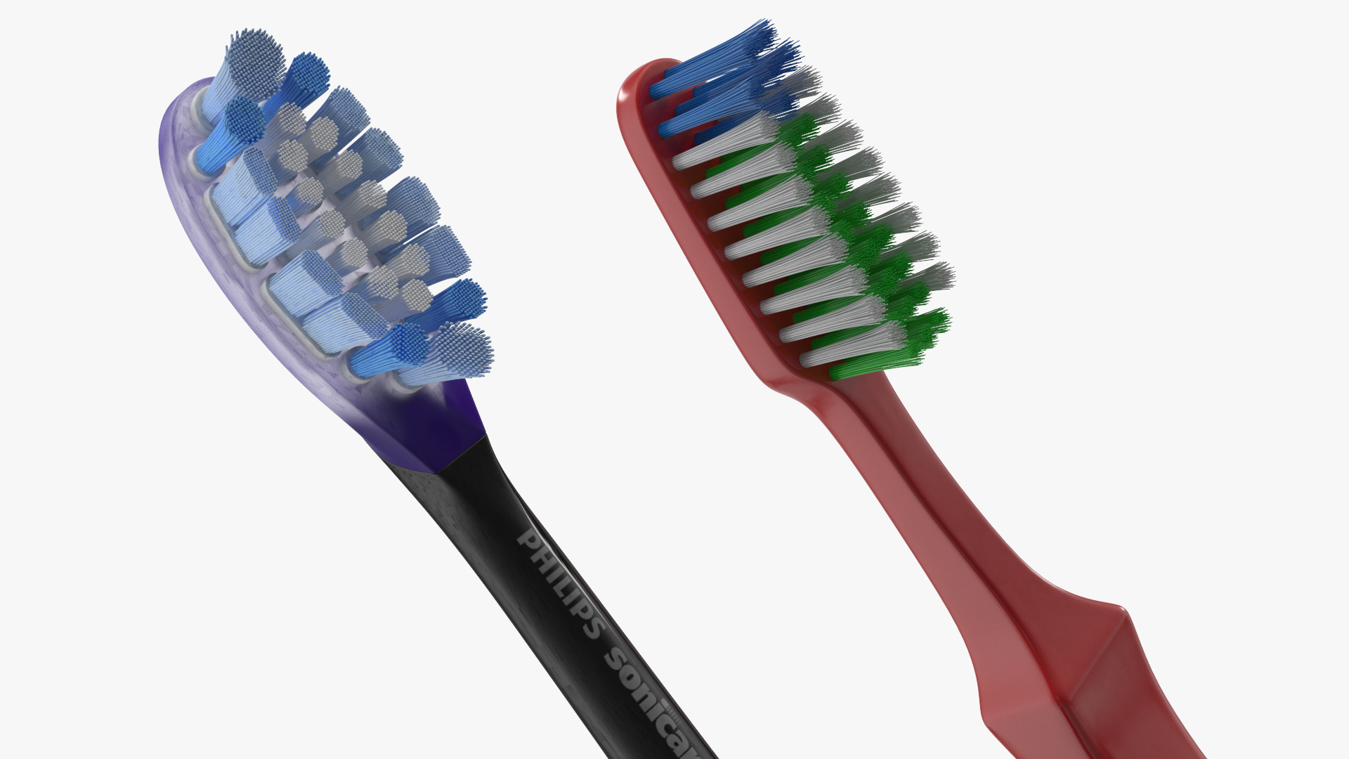 3D Glass with Toothbrushes model