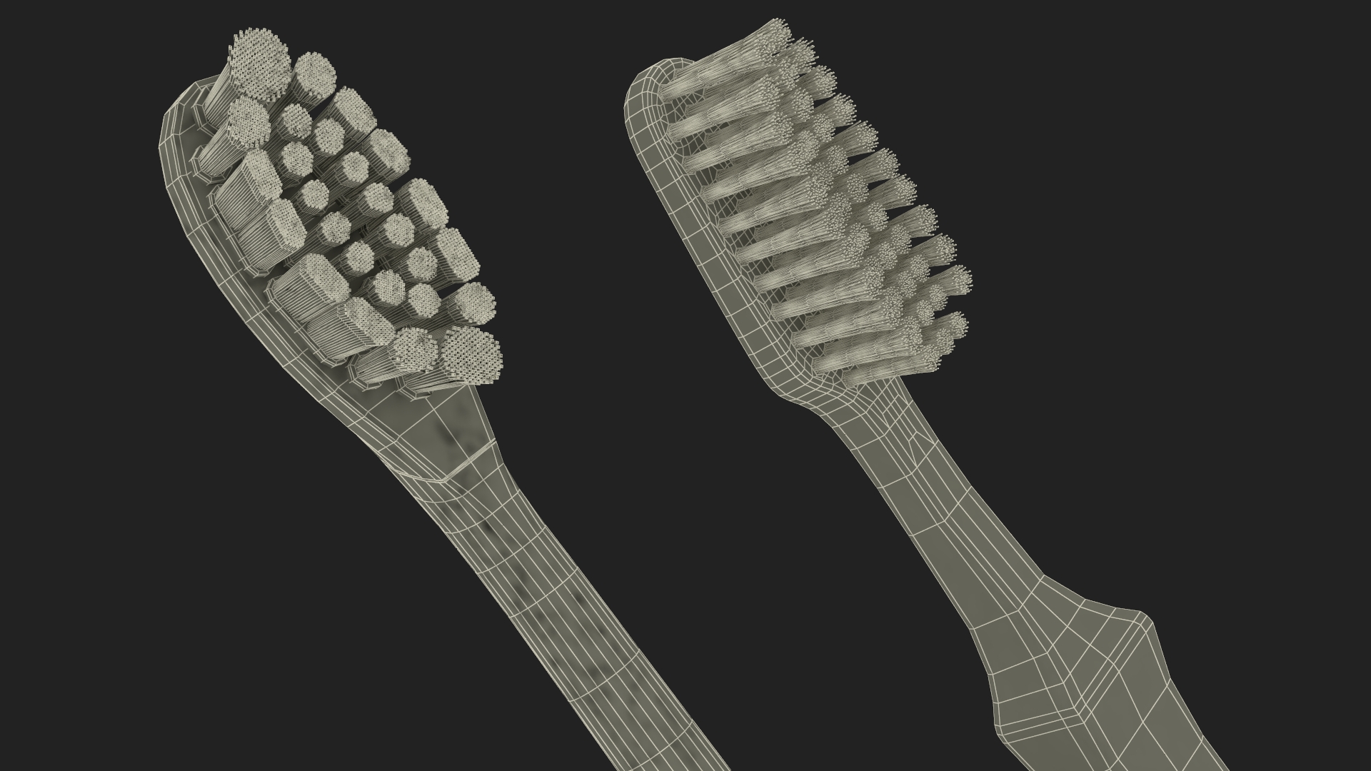 3D Glass with Toothbrushes model