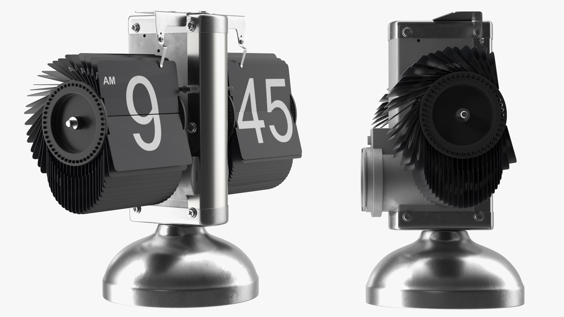 Retro Digital Flip Down Clock 3D model