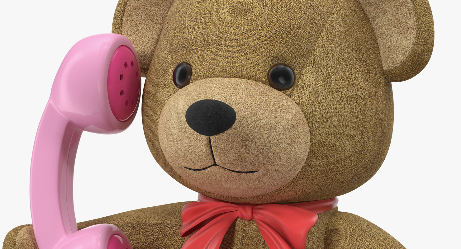 3D model Teddy Bear with Toy Phone