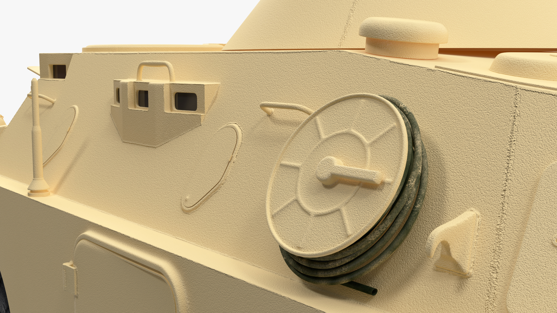 3D BRDM 2 Amphibious Vehicle Yellow Simple Interior model