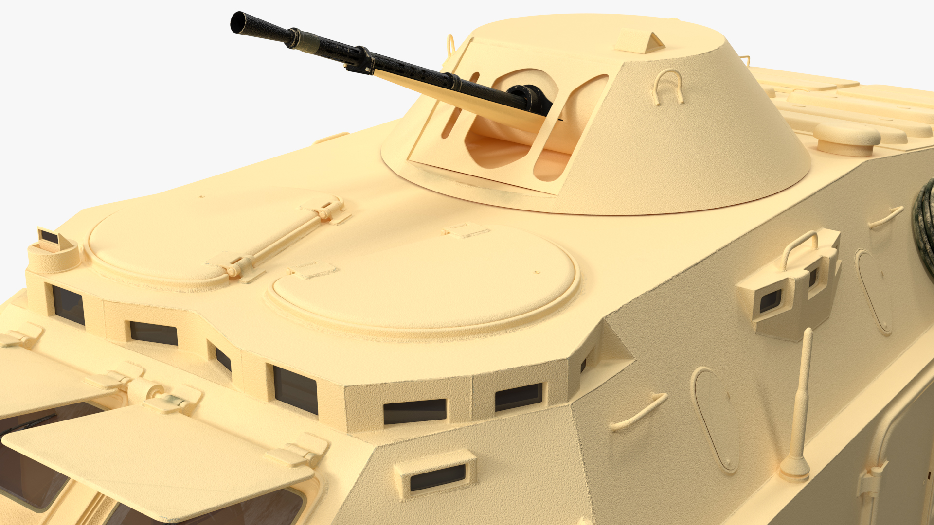 3D BRDM 2 Amphibious Vehicle Yellow Simple Interior model